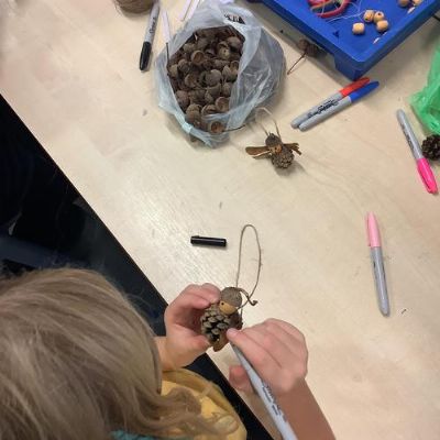Pine cone Christmas tree decorations!