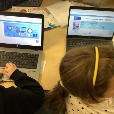 Learning to type on a Chromebook