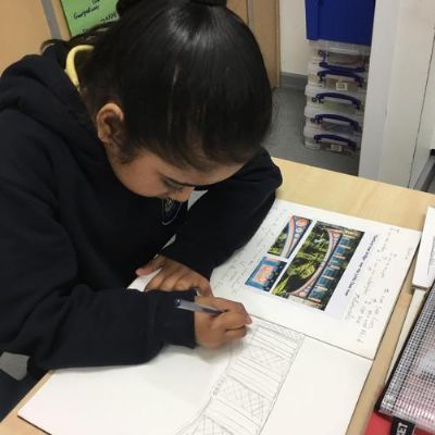 Art- sketching the Thetford river bridge