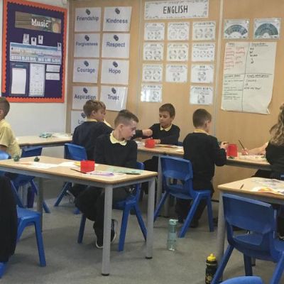 Enjoying creating our Christmas cards