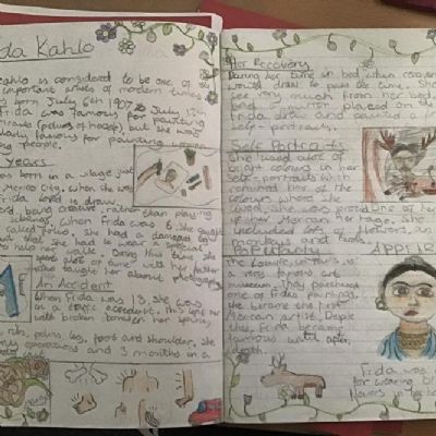Frida Kahlo transition week work