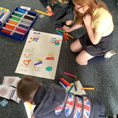Eco Preparing our stall for the summer festival